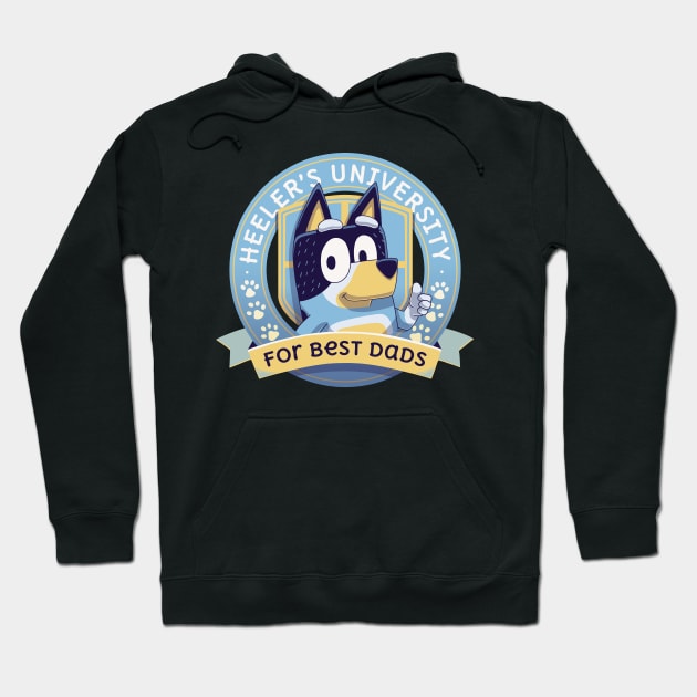 Heeler's University for best dads // Bingo Bandit Chilli Heeler Hoodie by Geekydog